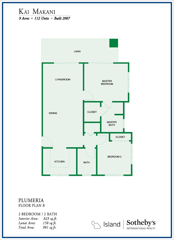 Kai Makani Plumeria Floor Plan