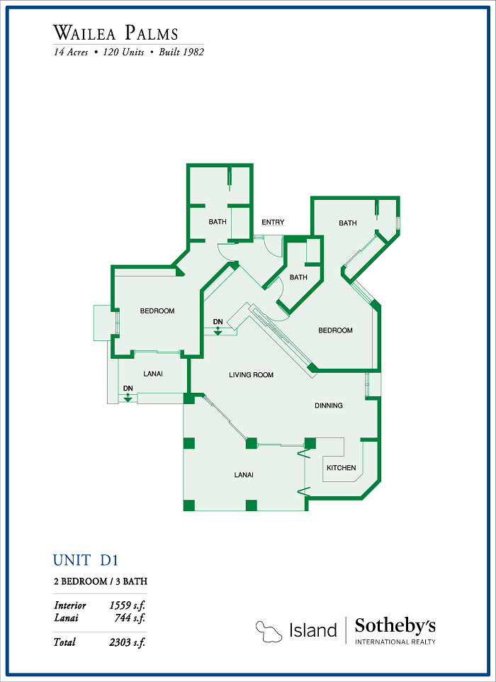 Wailea Palms D-1 Floor Plan